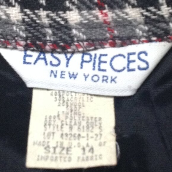 VINTAGE Easy Pieces Ivy League skirt; "14", Wool blend, Collegiate, Plaid, Trend - Picture 4 of 6